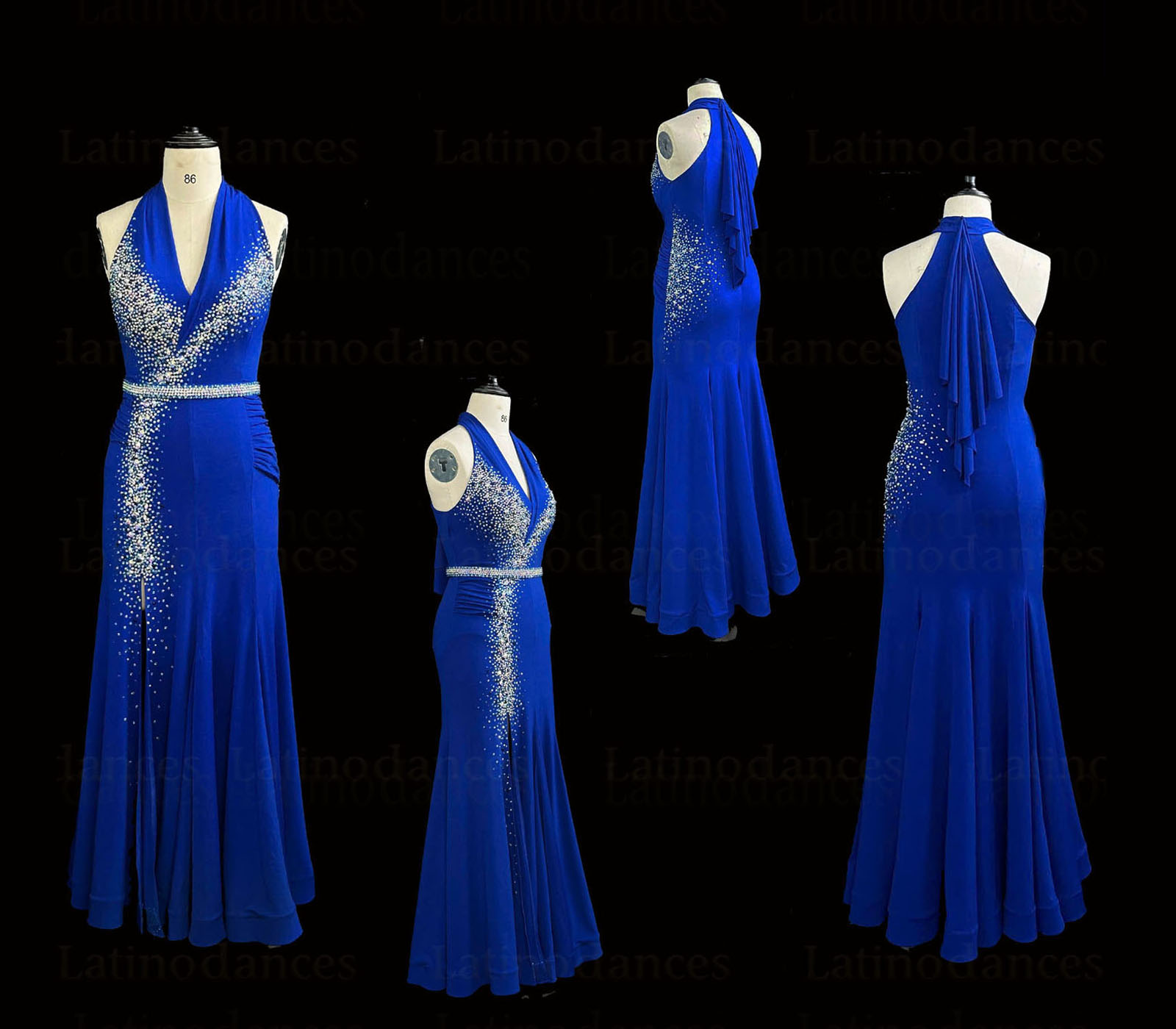 Royal Blue Smooth Ballroom Dress ST26411